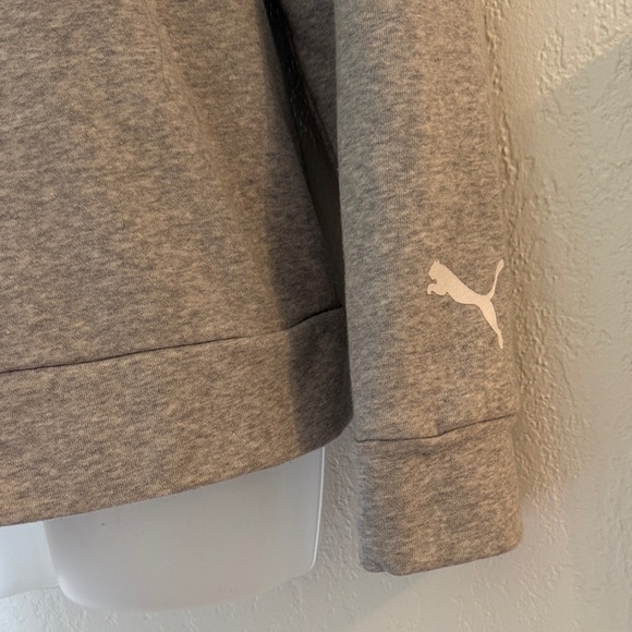 Puma Heather light Gray Turtleneck Sweatshirt Size L - Picture 3 of 6